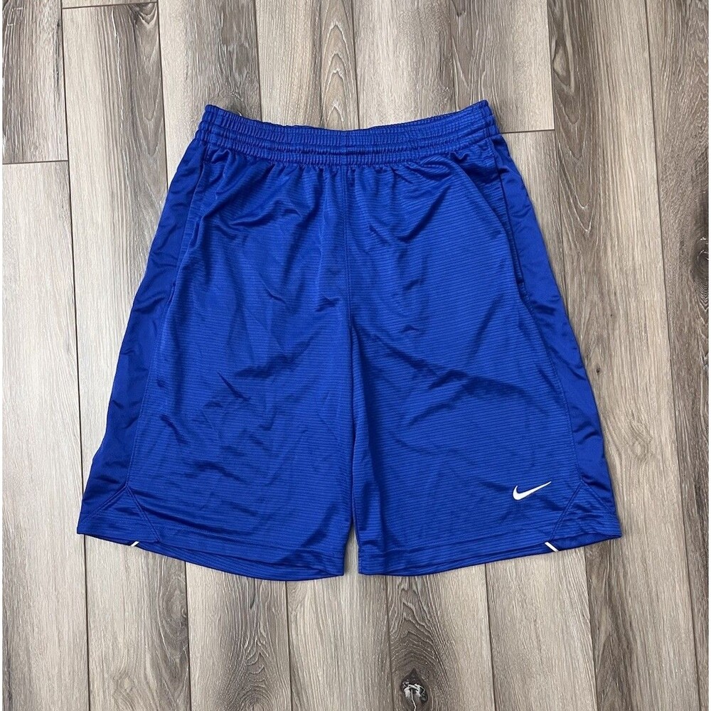 Nike Dri-FIT Basketball Shorts Mens Sz Large Royal Blue Athletic Gym Training